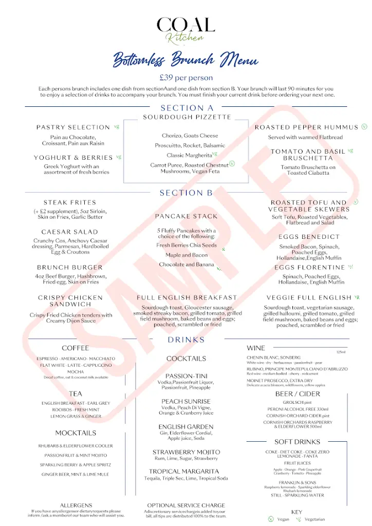 Menu_Coal Kitchen Restaurant & Cocktail Bar Gloucester Quays_Gloucester_image_1