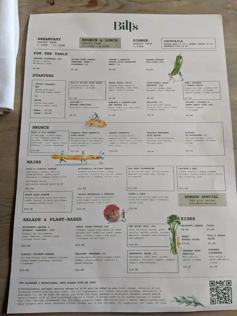 Menu_Bill's Gloucester Quays Restaurant_Gloucester_image_2