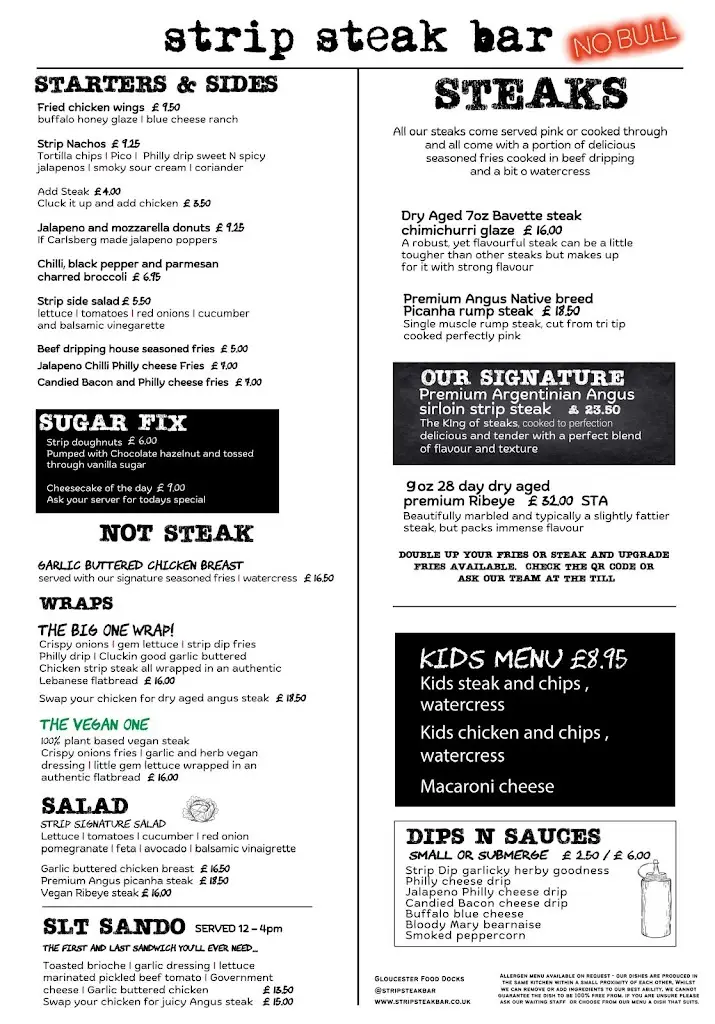 Menu_Strip Steak Bar_Gloucester_imagen_1