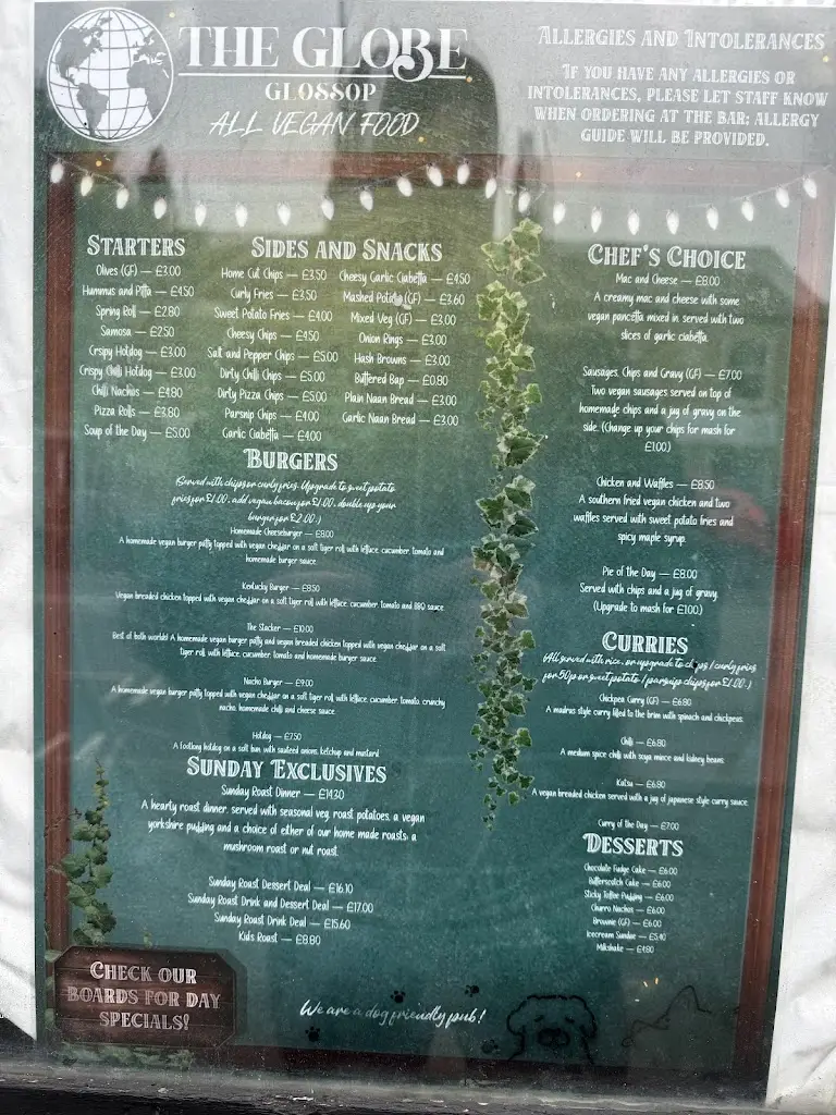 Menu_The Globe_Glossop_immagine_3