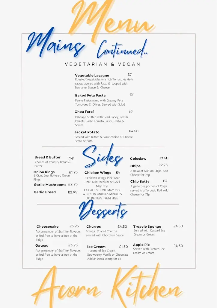 Menu_The Little Acorn - KLM Pubco_Awsworth_image_2