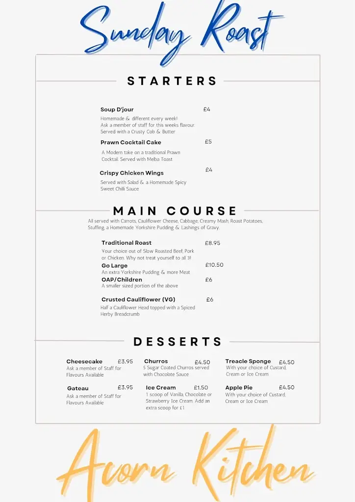 Menu_The Little Acorn - KLM Pubco_Awsworth_image_3