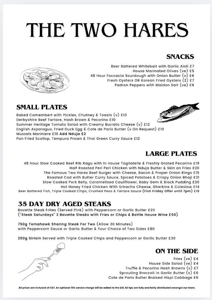 Menu_The Two Hares_Glossop_image_1
