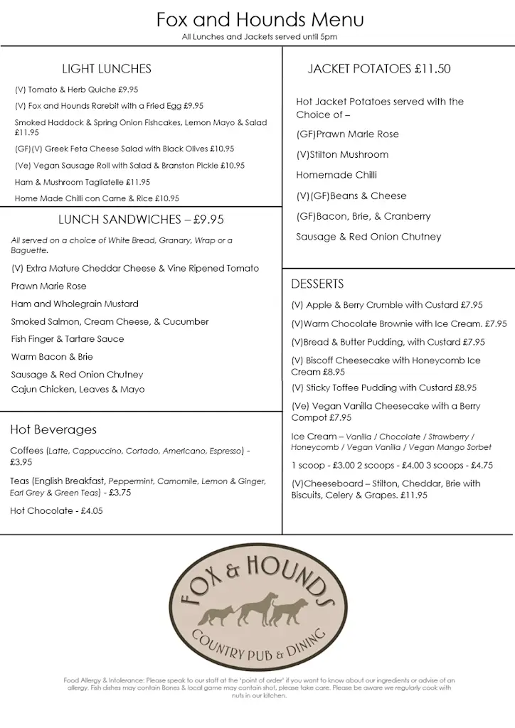 Menu_Fox & Hounds_Godstone_image_2