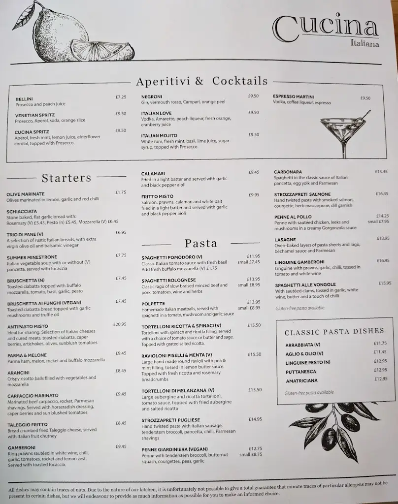 Menu_Cucina Italian Restaurant_Godstone_image_2