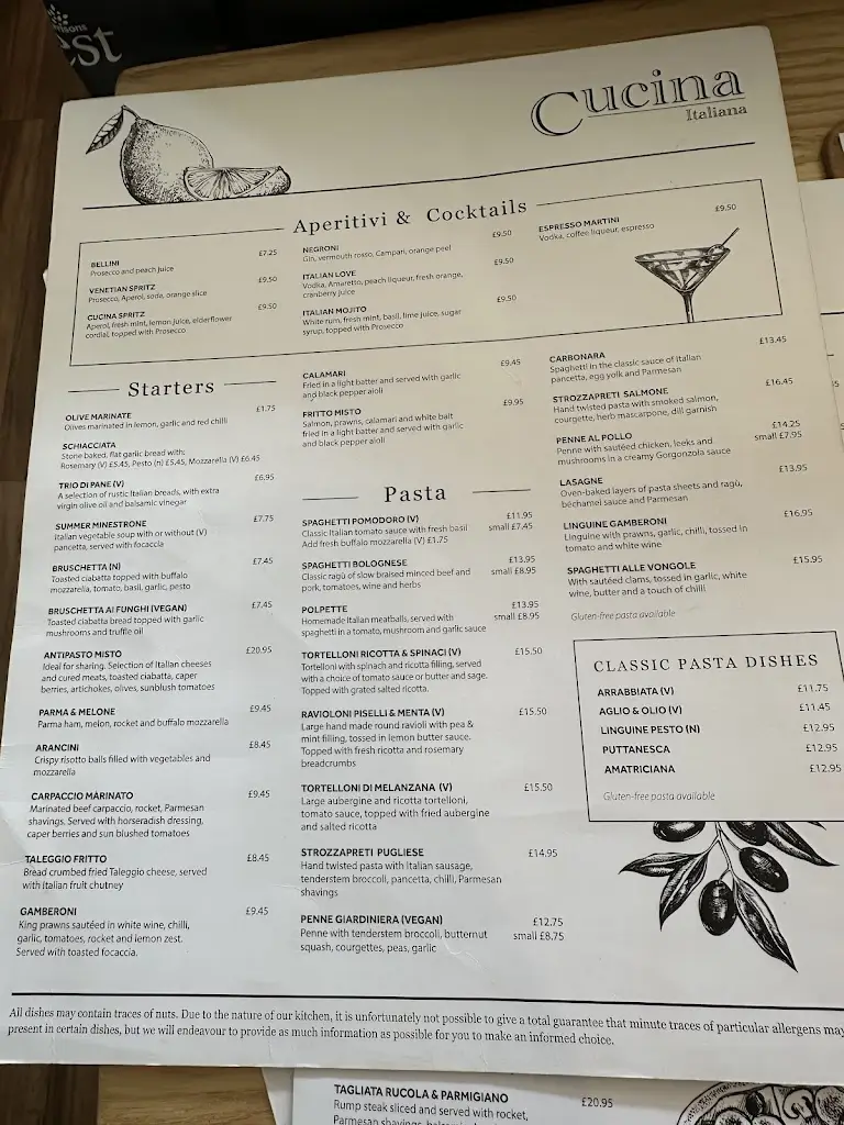 Menu_Cucina Italian Restaurant_Godstone_image_3