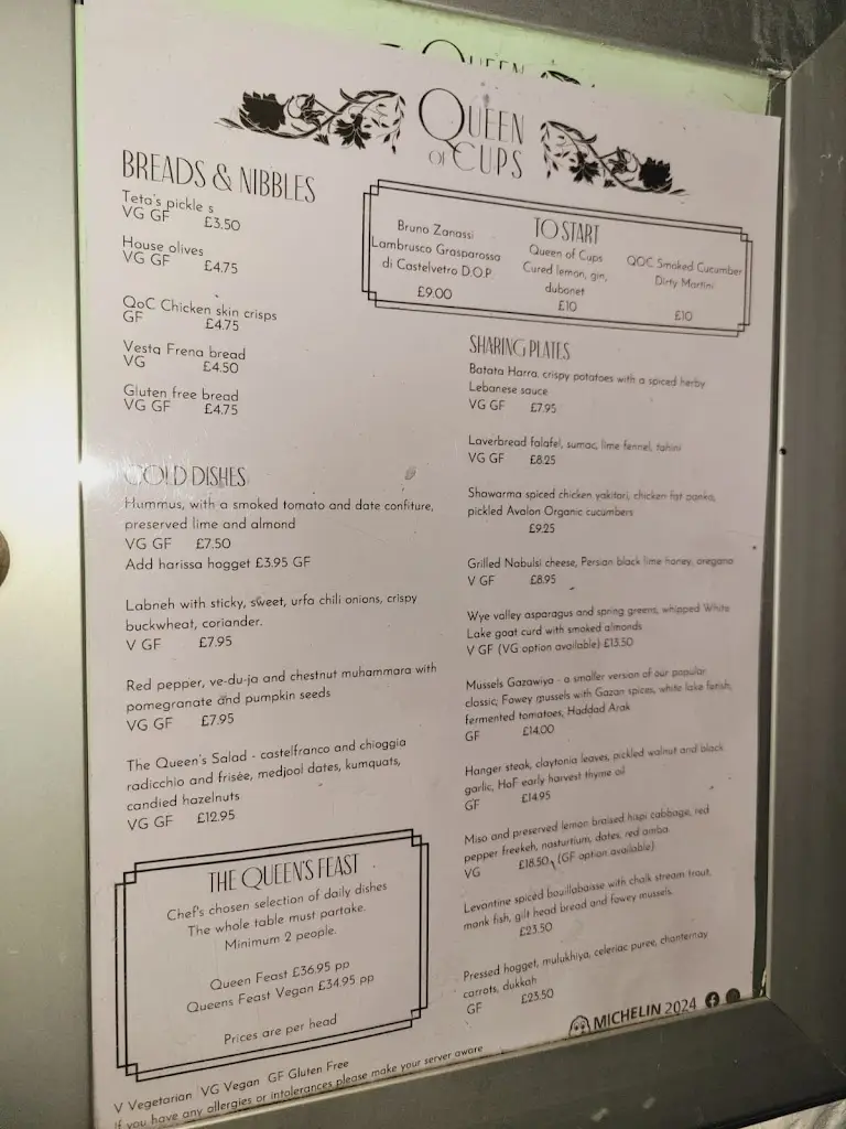 Menu_Queen of Cups_Glastonbury_image_4