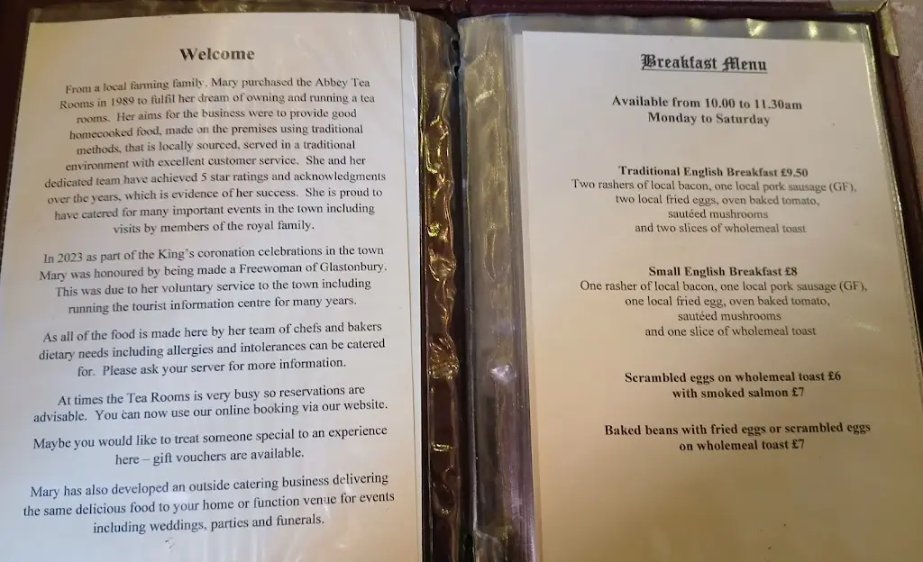 Menu_Abbey Tea Rooms & Restaurant_Glastonbury_image_4