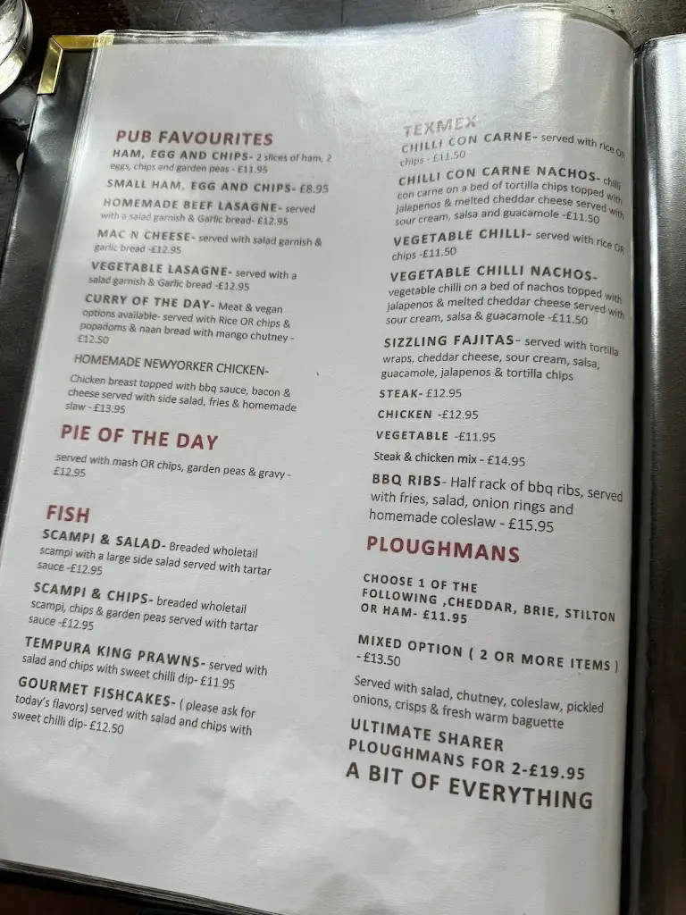 Menu_King William Inn_Glastonbury_image_1