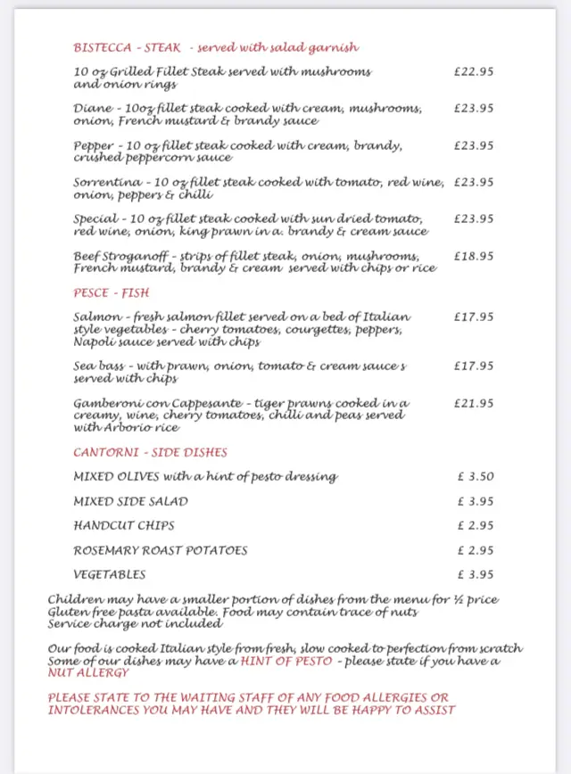 Menu_Sinatra's Restaurant_Awsworth_image_1