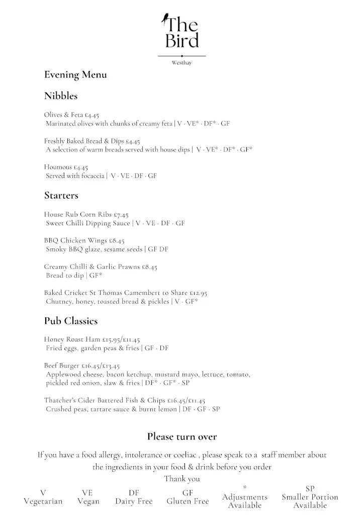 Menu_The Bird_Glastonbury_image_2