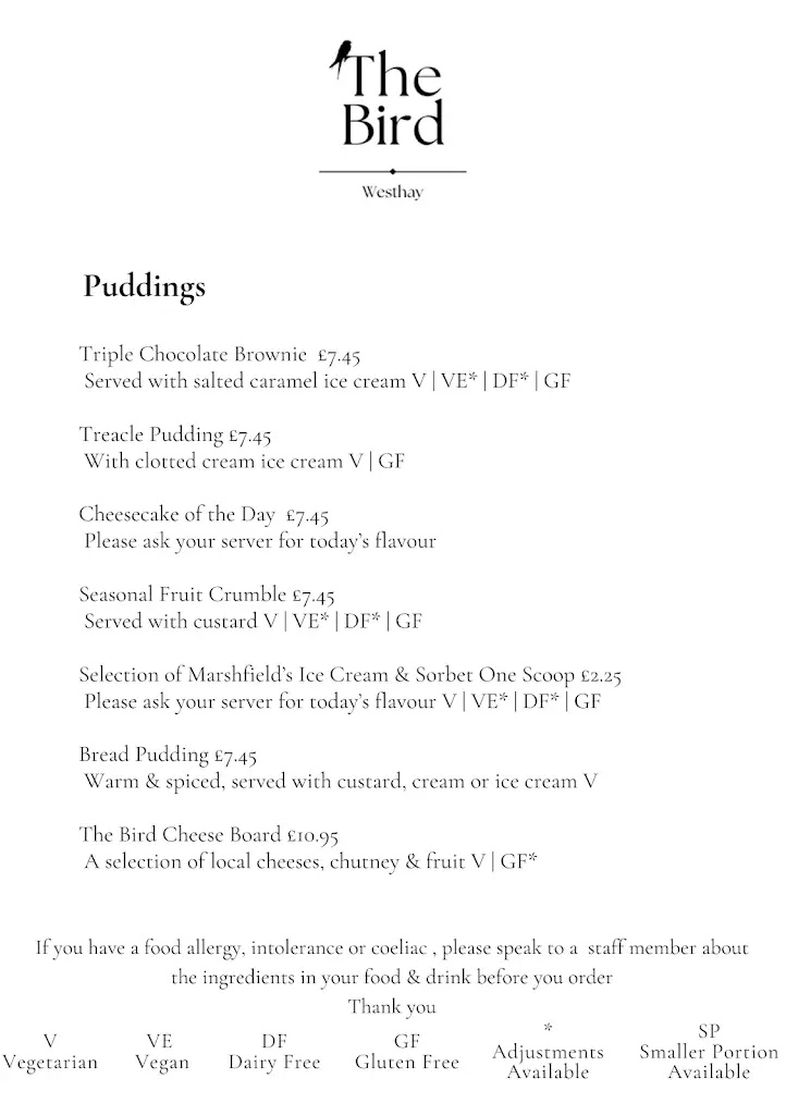 Menu_The Bird_Glastonbury_image_3