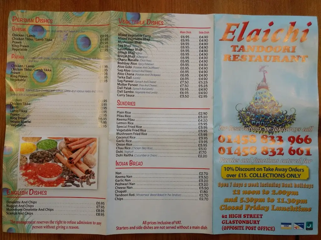 Menu_Elaichi Tandoori_Glastonbury_image_1
