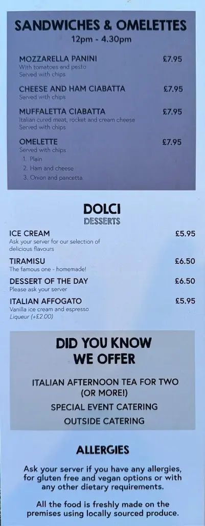 Menu_Giuseppe's Italian Bistro_Gateshead_image_3