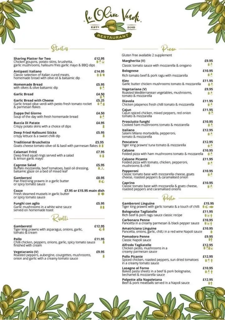 Menu_Le Olive Verdi_Gateshead_image_3