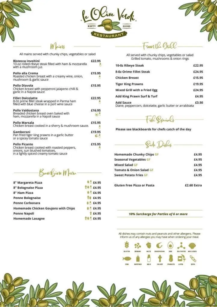 Menu_Le Olive Verdi_Gateshead_image_4