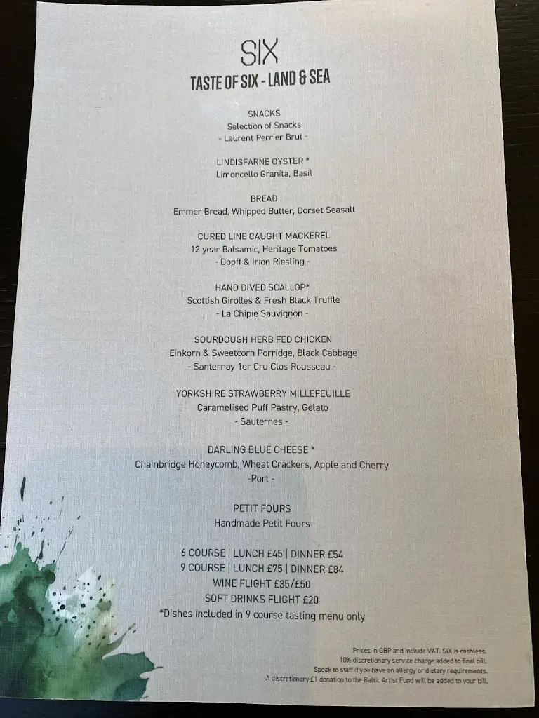 Menu_SIX Rooftop at BALTIC_Gateshead_image_3