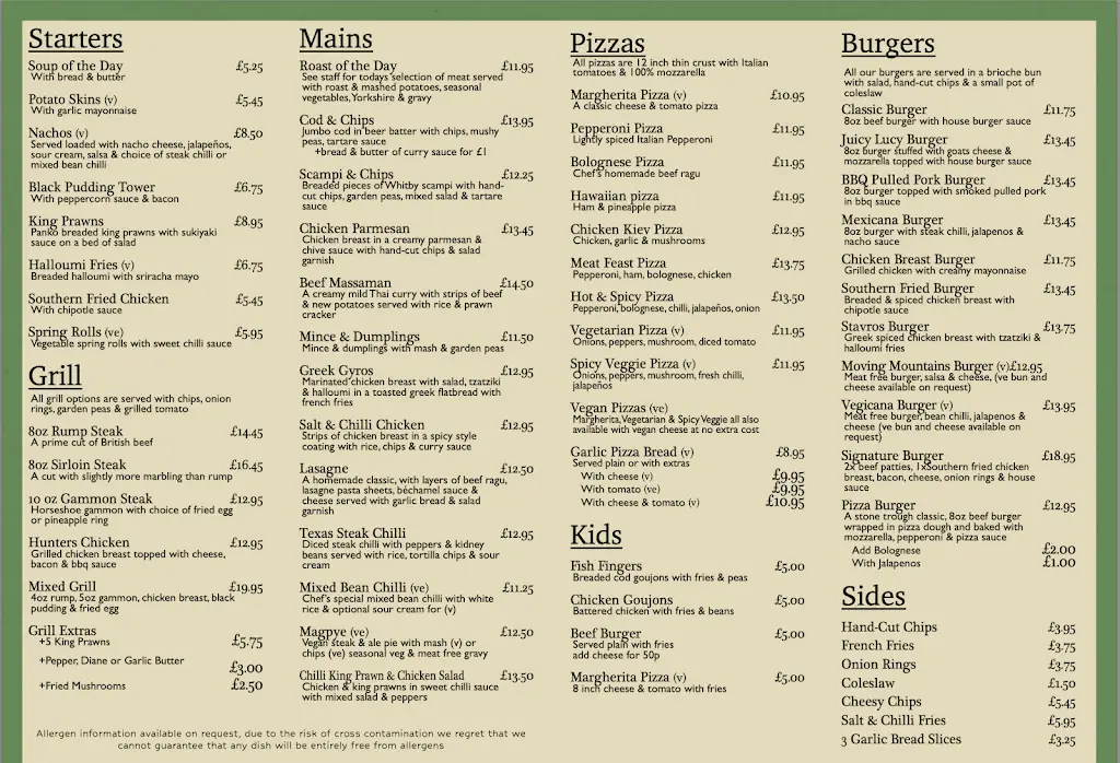 Menu_The Stone Trough_Gateshead_image_1