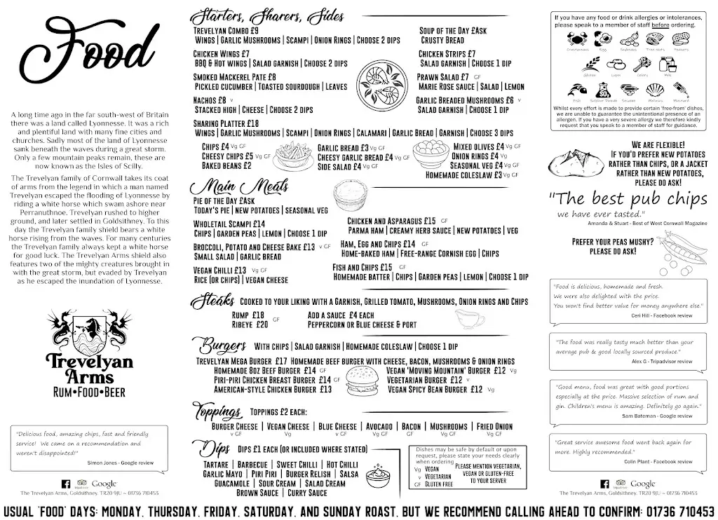 Menu_Trevelyan Arms Bar & Restaurant_Germoe_image_3