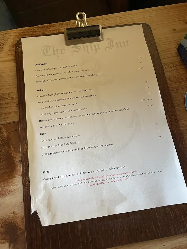 Menu_The Ship Inn_Germoe_image_1