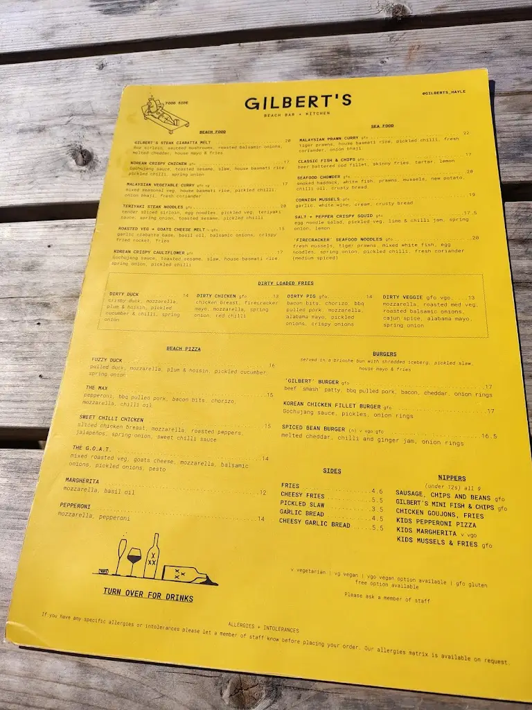 Menu_Gilbert's Beach Bar & Kitchen_Germoe_image_2