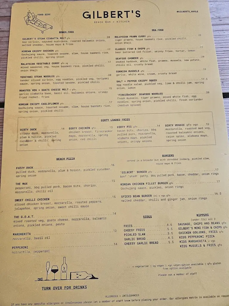 Menu_Gilbert's Beach Bar & Kitchen_Germoe_image_3