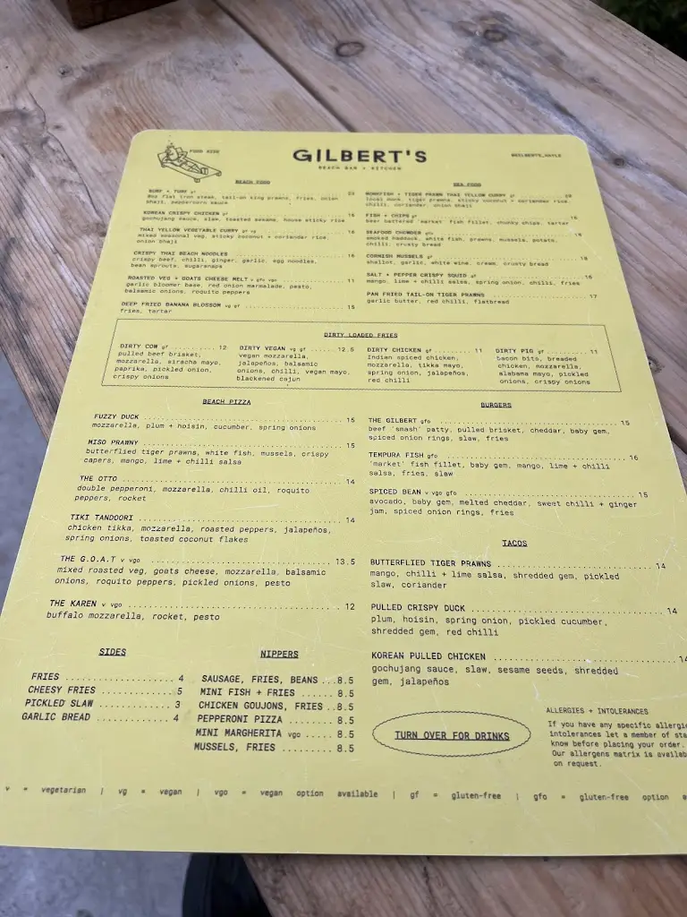 Menu_Gilbert's Beach Bar & Kitchen_Germoe_image_4