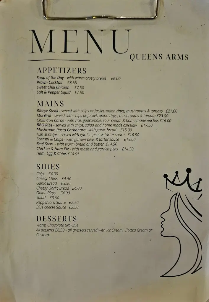 Menu_The Queen's Arms_Germoe_image_1