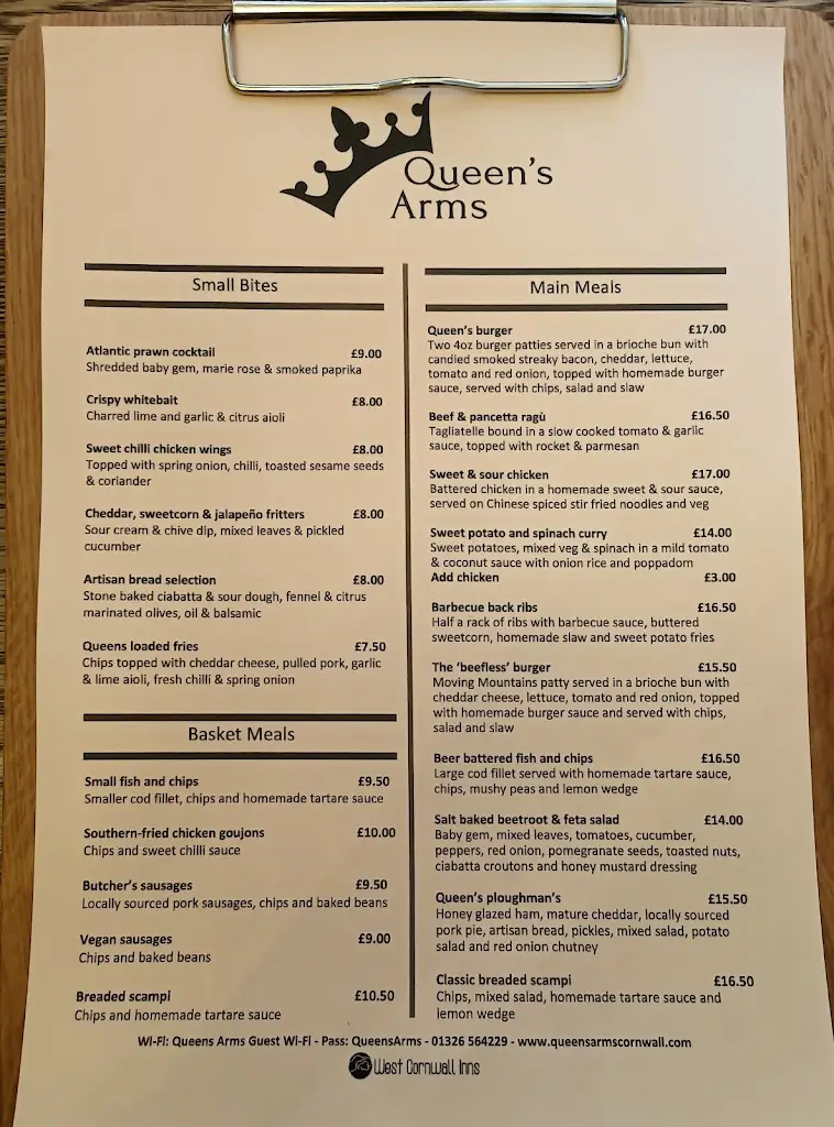 Menu_The Queen's Arms_Germoe_image_3
