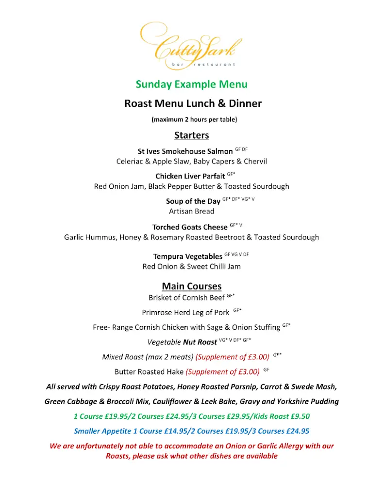 Menu_The Cutty Sark Restaurant and Bar_Germoe_image_1