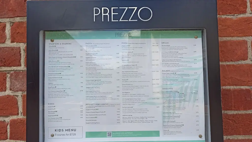 Menu_Prezzo Italian Restaurant Godalming_Godalming_image_1