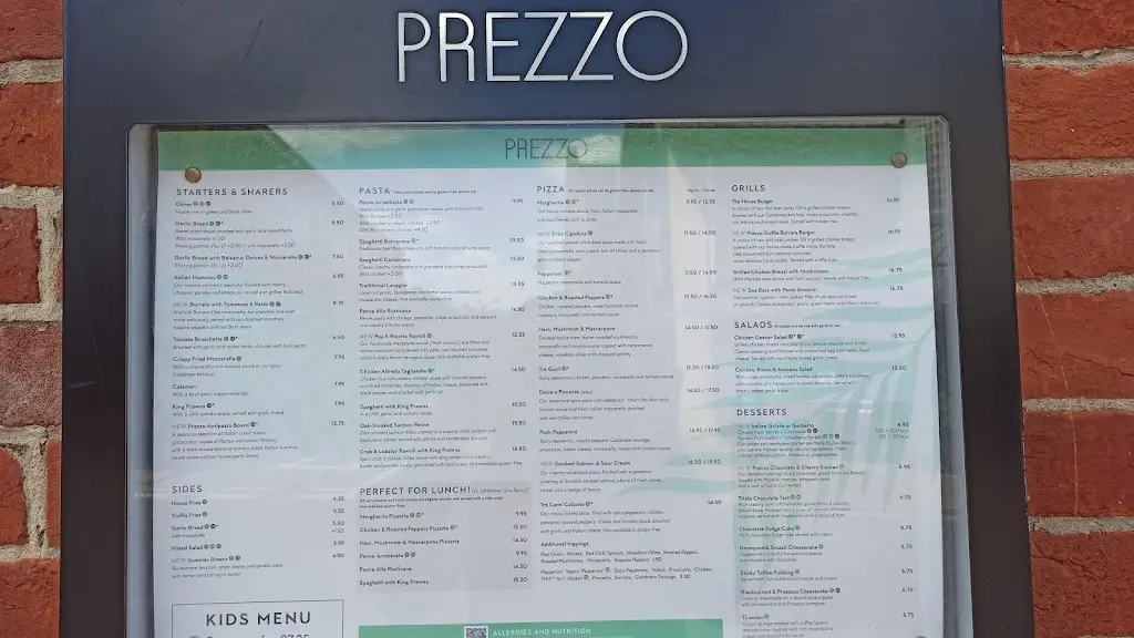 Menu_Prezzo Italian Restaurant Godalming_Godalming_image_2
