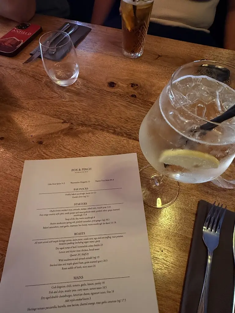 Menu_Fox & Finch_Godalming_image_2