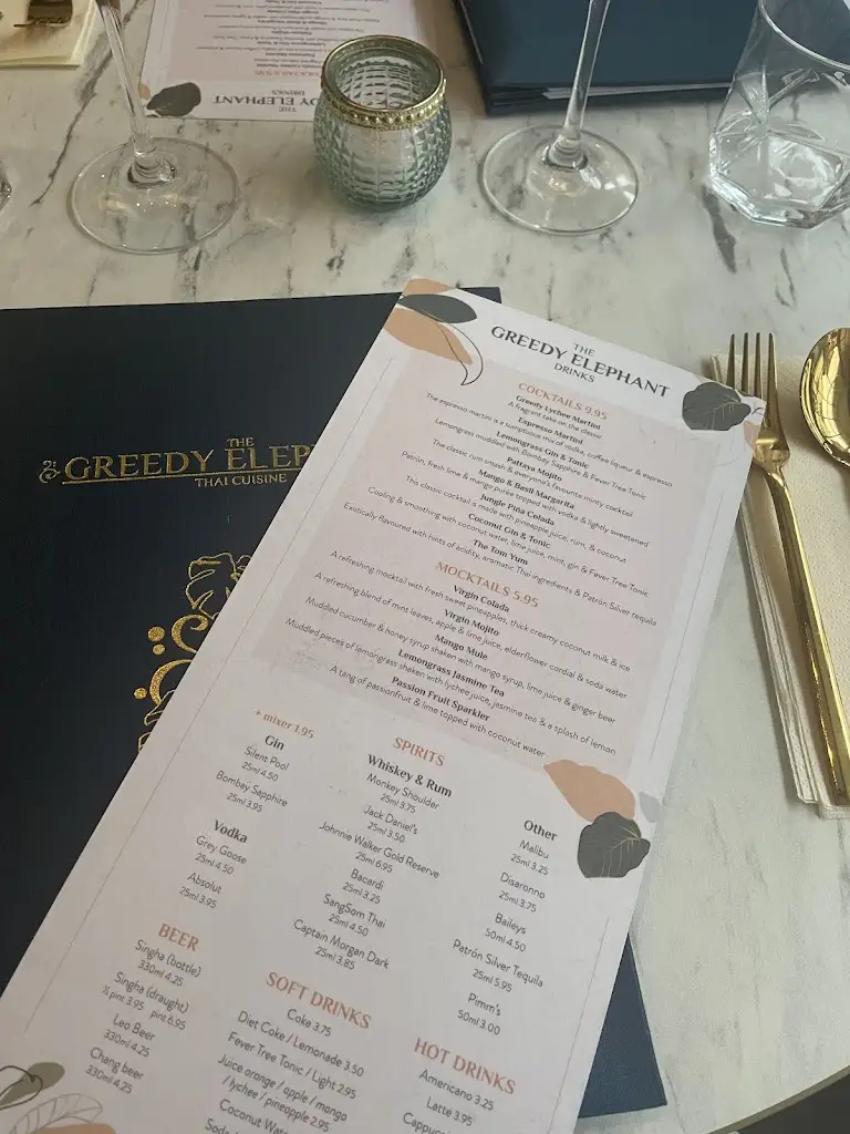 Menu_The Greedy Elephant_Godalming_image_2