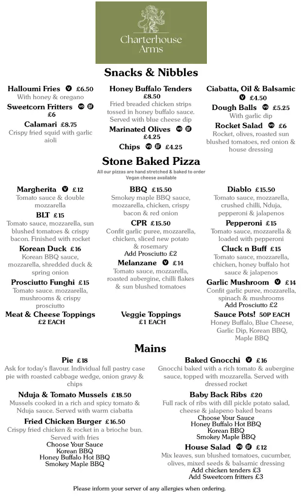 Menu_The Charterhouse Arms_Godalming_image_1