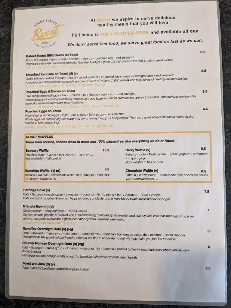 Menu_Roost Godalming_Godalming_image_3