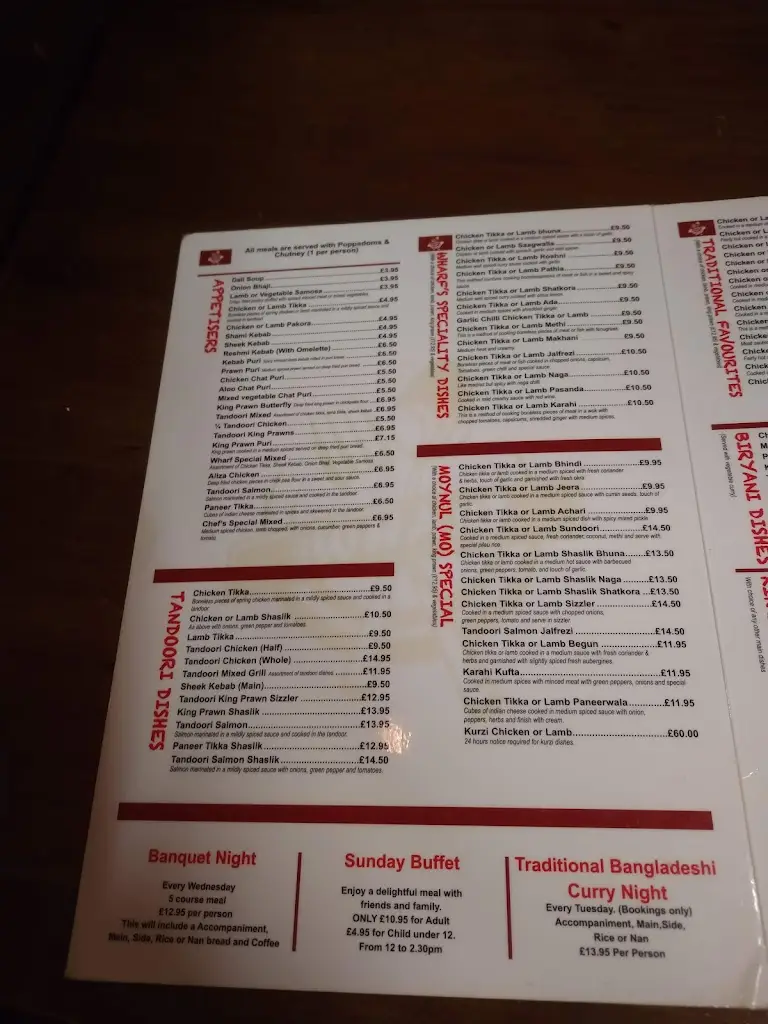 Menu_The Wharf Bar & Indian Cuisine_Godalming_image_4