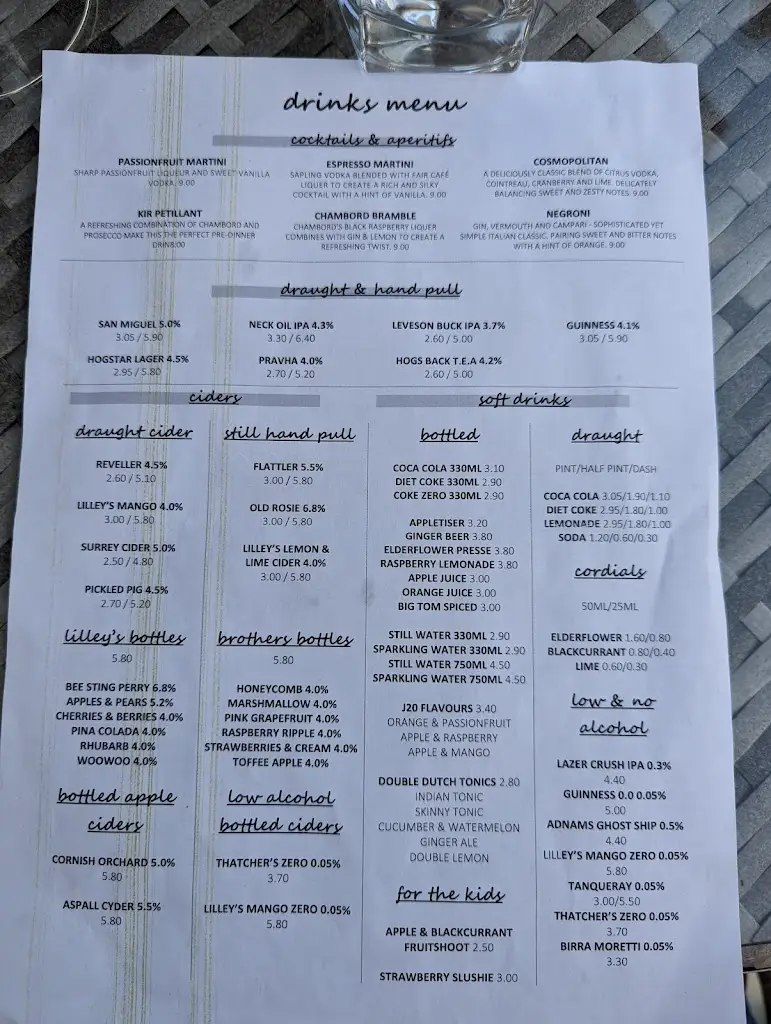Menu_The Cyder House Inn_Godalming_image_2