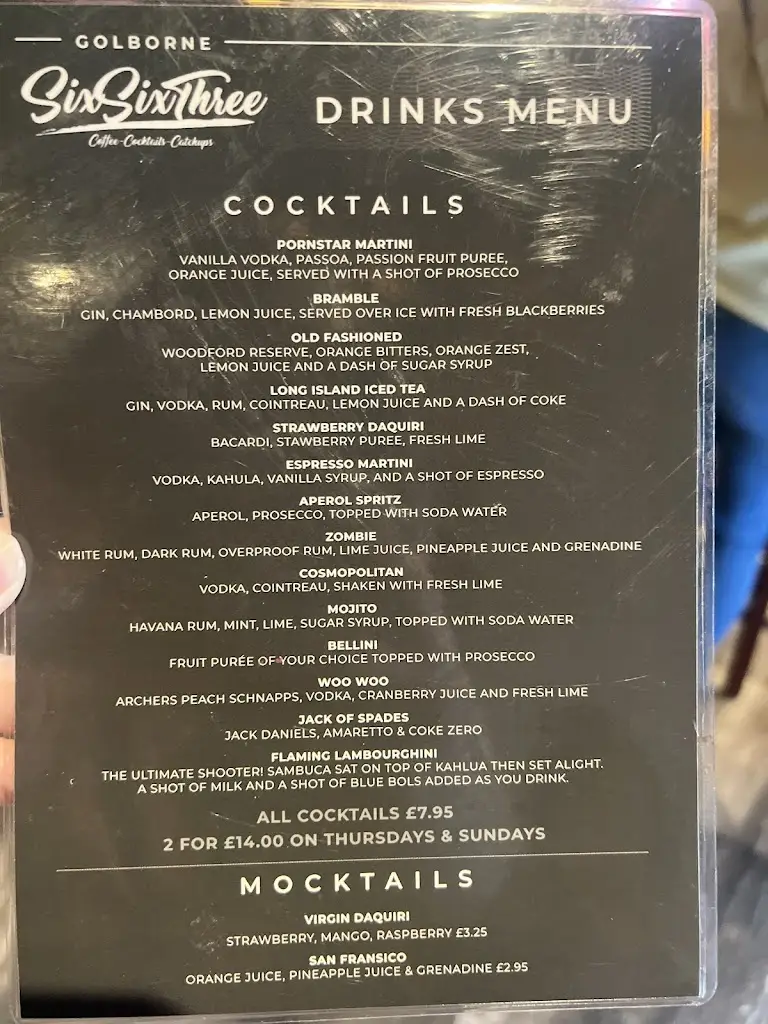 Menu_Six Six Three_Golborne_image_3