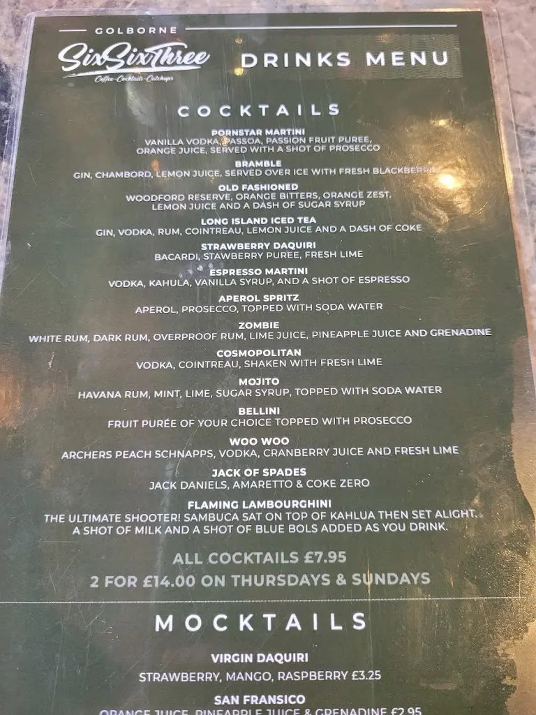 Menu_Six Six Three_Golborne_image_4