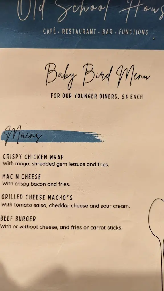 Menu_Old School House , restaurant and wine bar_Gobowen_image_4