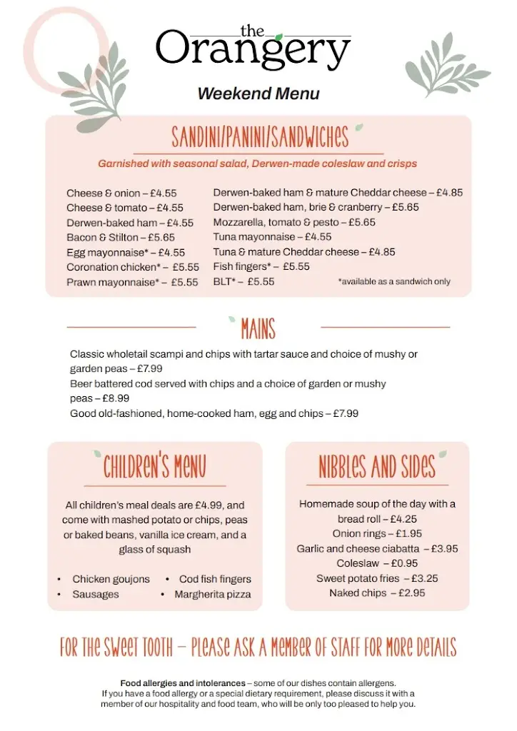 Menu_The Orangery Restaurant - Derwen College Marketplace_Gobowen_image_1