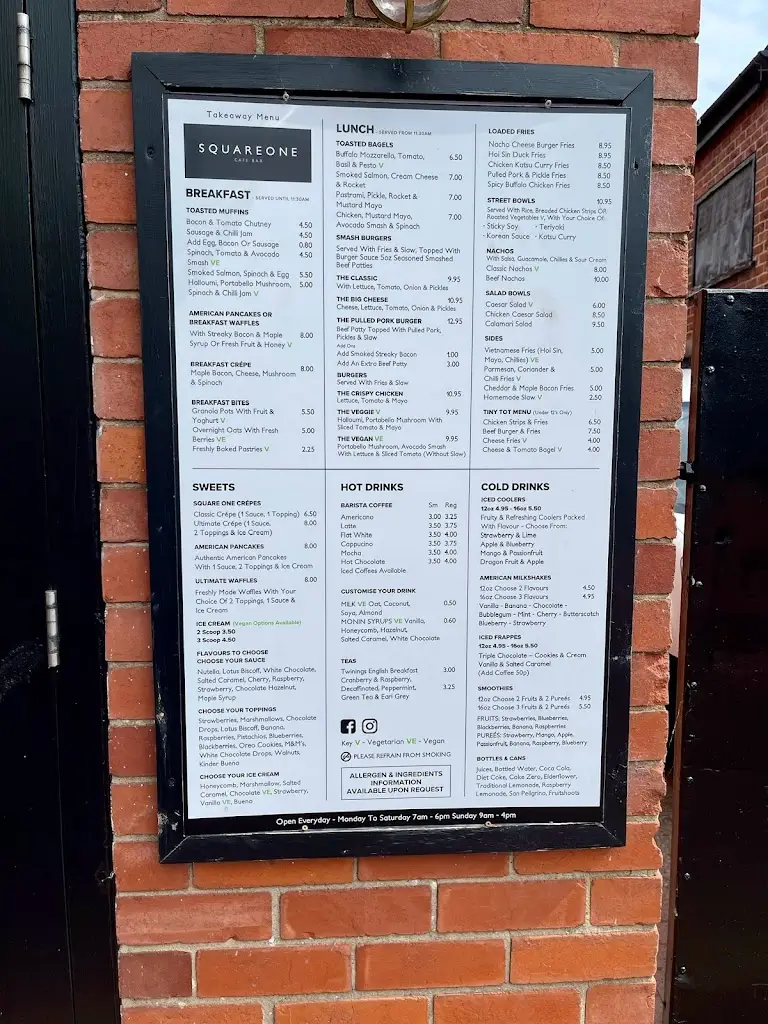 Menu_Square One Oswestry_Gobowen_image_1