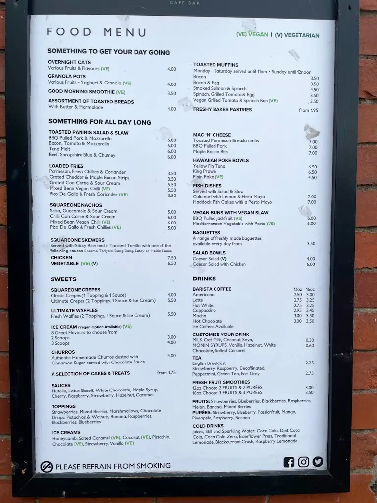 Menu_Square One Oswestry_Gobowen_image_2