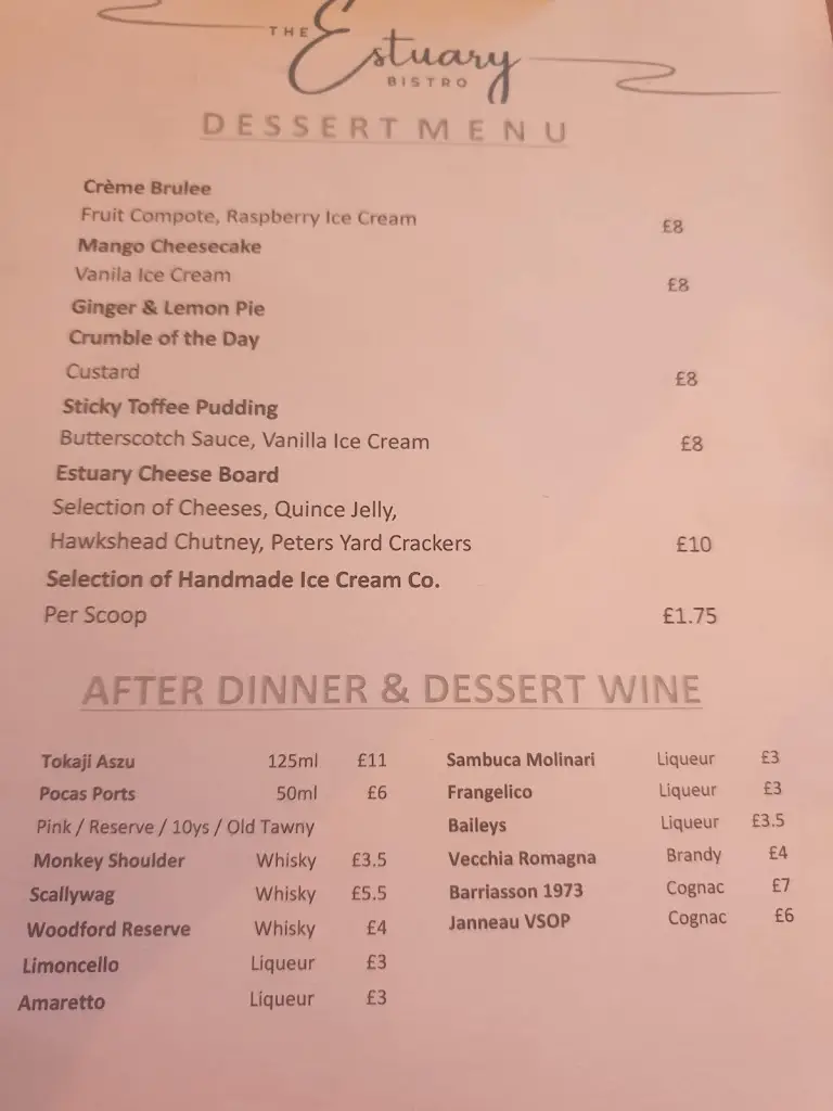 Menu_The Estuary Bistro_Grange-over-Sands_image_1