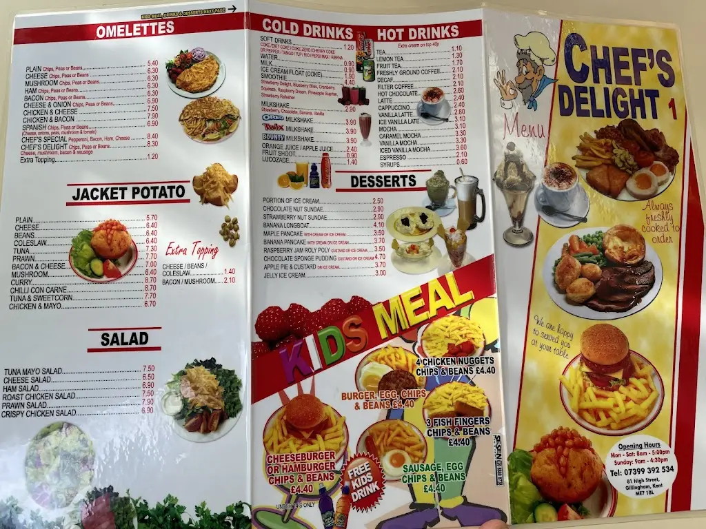 Menu_Chef's Delight 1 Cafe & Restaurant_Gillingham_imagen_3