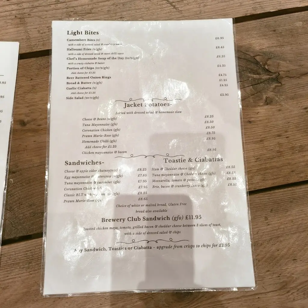 Menu_The Old Brewery Cafe and Kitchen_Gillingham_image_1
