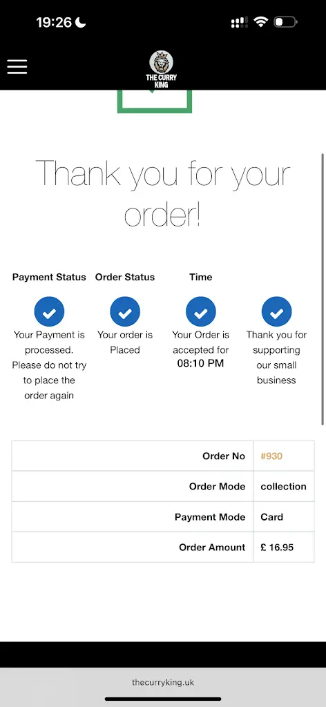 Ayooluwapo Onukwube_The Curry King, Indian Restaurant, Gillingham_Gillingham_review