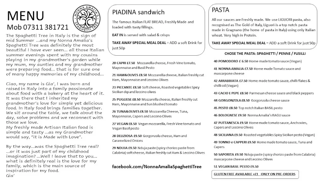 Menu_Nonna Amalia's Spaghetti Tree_Gillingham_image_1