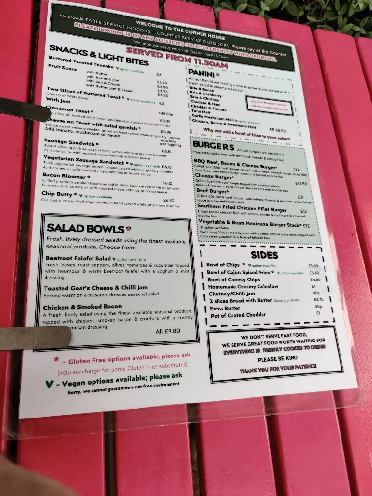 Menu_The Corner House Cafe_Grassington_image_1